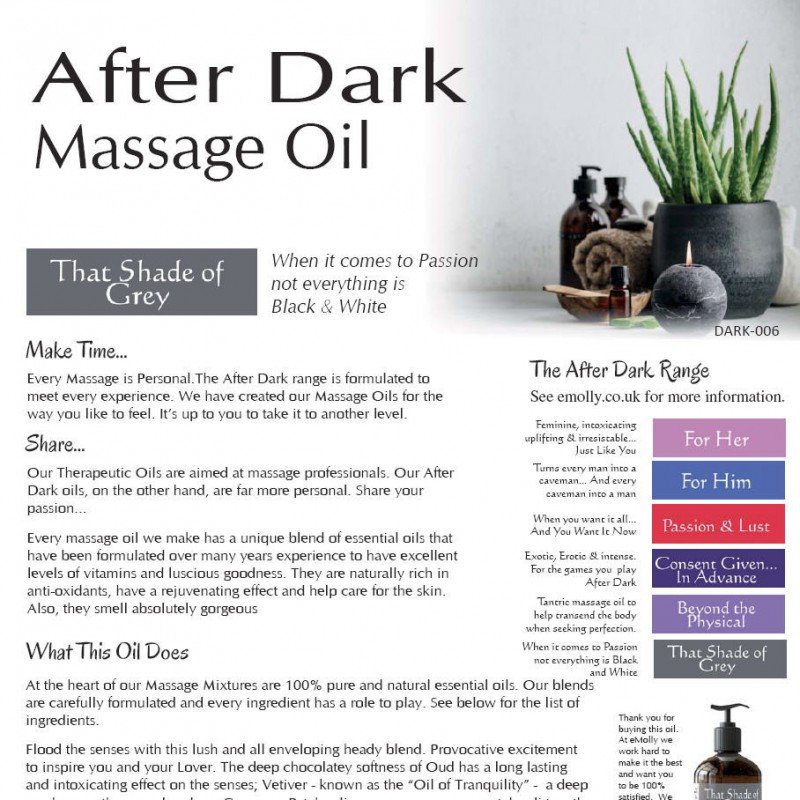 After Dark Massage - That Shade Of Grey - Personalised