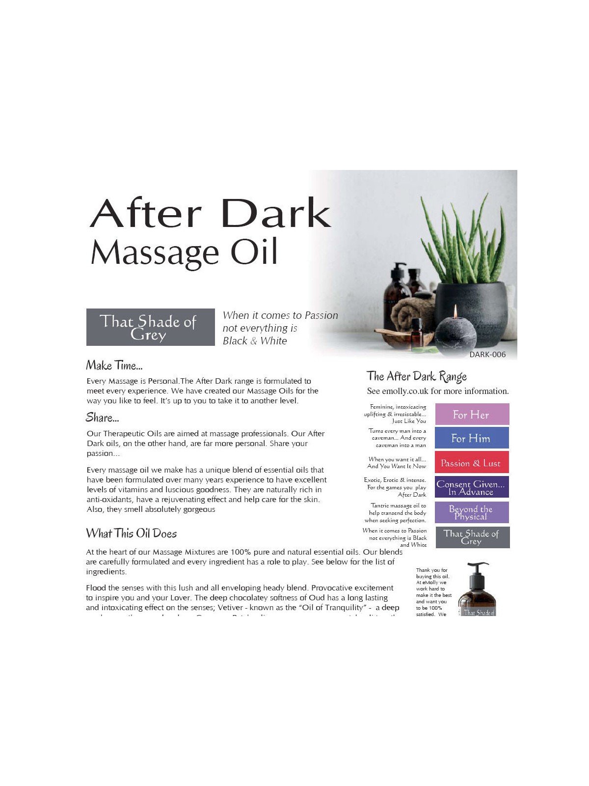 After Dark Massage - That Shade Of Grey - Personalised