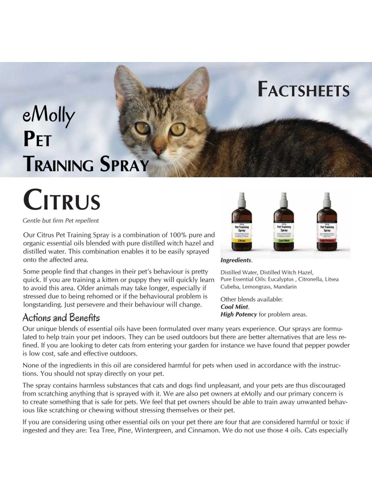 Pet Training Spray - Citrus